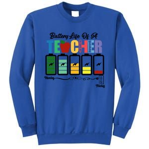 Battery Life Of A Teacher Funny School Classroom Gift Sweatshirt