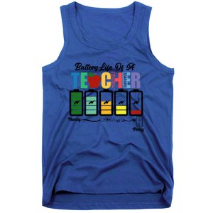 Battery Life Of A Teacher Funny School Classroom Gift Tank Top