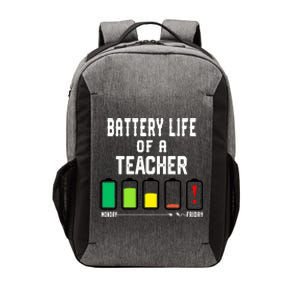 Battery Life Of A Teacher Funny Teaching Days Monday Friday Gift Vector Backpack