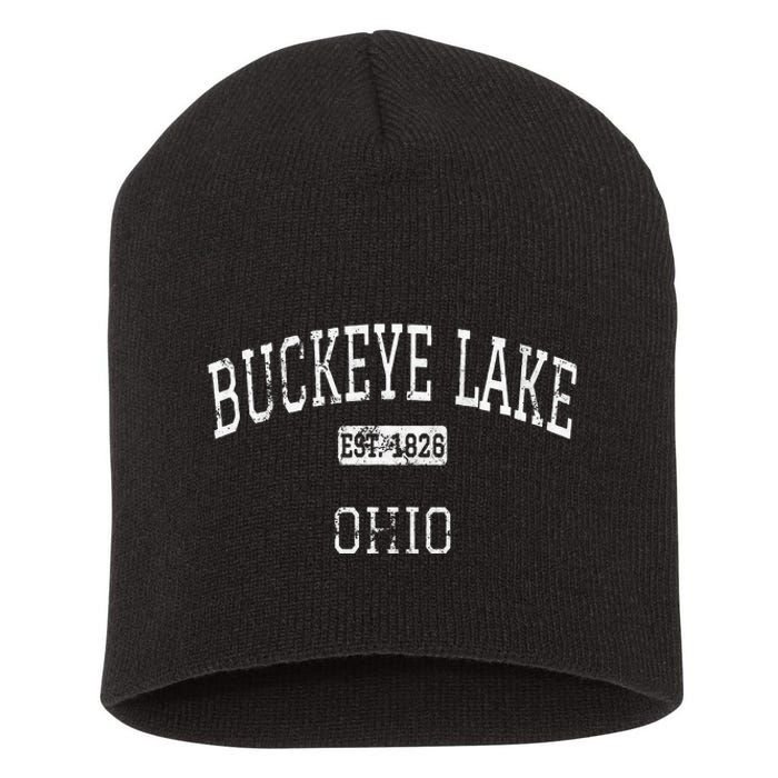 Buckeye Lake Ohio OH Vintage Short Acrylic Beanie