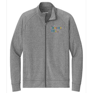 Battery Life Of A Teacher Funny Gift Stretch Full-Zip Cadet Jacket