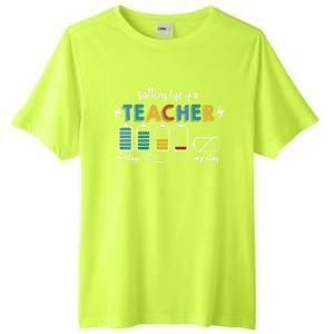 Battery Life Of A Teacher Funny Gift Tall Fusion ChromaSoft Performance T-Shirt