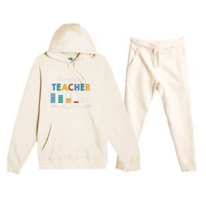 Battery Life Of A Teacher Funny Gift Premium Hooded Sweatsuit Set