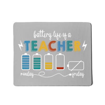 Battery Life Of A Teacher Funny Gift Mousepad