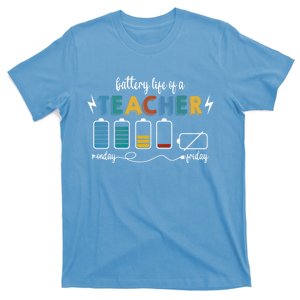 Battery Life Of A Teacher Funny Gift T-Shirt