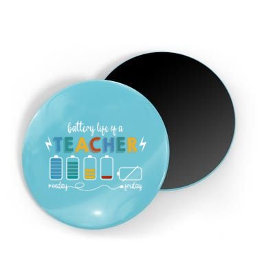 Battery Life Of A Teacher Funny Gift Magnet