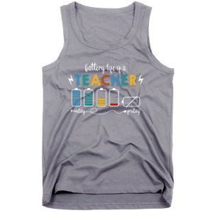 Battery Life Of A Teacher Funny Gift Tank Top