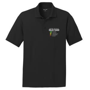 Battery Life Of An English Teacher Employee Funny Cute Gift PosiCharge RacerMesh Polo