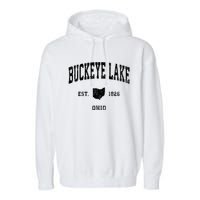 Buckeye Lake Ohio Oh Vintage Athletic Sports Design Sweatshirt Garment-Dyed Fleece Hoodie