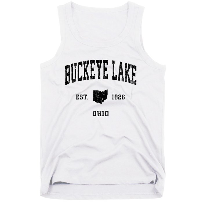 Buckeye Lake Ohio Oh Vintage Athletic Sports Design Sweatshirt Tank Top