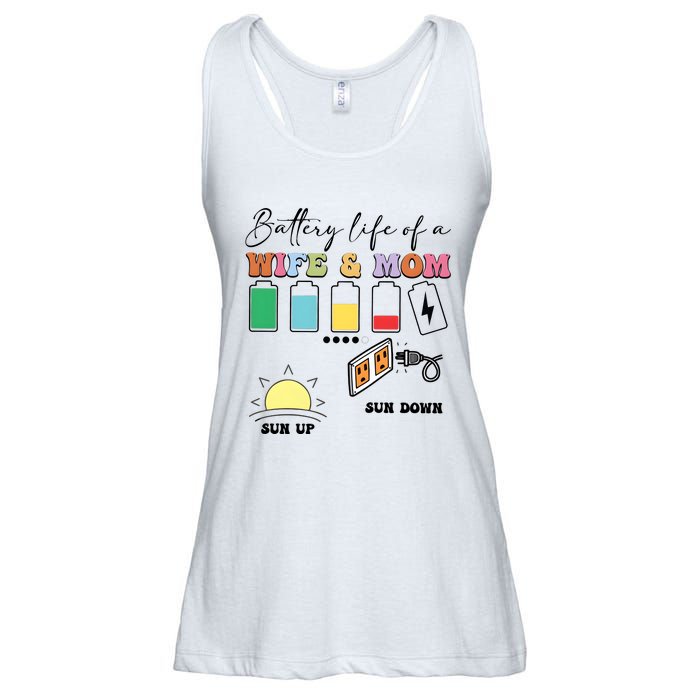 Battery Life Of A Wife & Mom Ladies Essential Flowy Tank