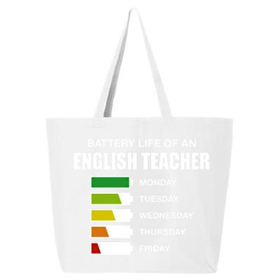 Battery Life Of An English Teacher Sarcastic Great Gift 25L Jumbo Tote