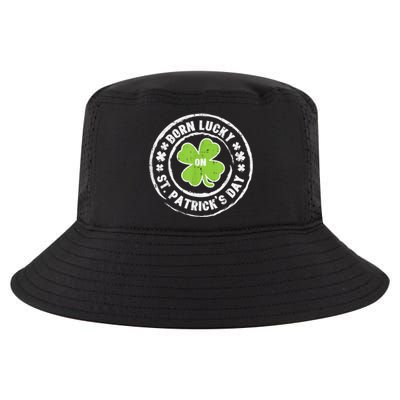 Born Lucky On St Patricks Day Birthday Bday   s Cool Comfort Performance Bucket Hat