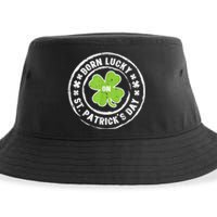 Born Lucky On St Patricks Day Birthday Bday   s Sustainable Bucket Hat