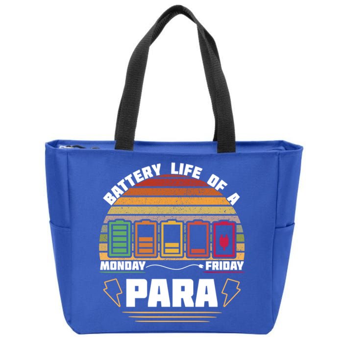 Battery Life Of Para Paraprofessional Teacher Funny Funny Gift Zip Tote Bag