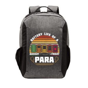 Battery Life Of Para Paraprofessional Teacher Funny Funny Gift Vector Backpack