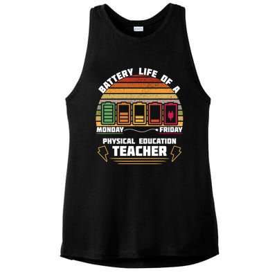 Battery Life Of Physical Education Pe Teacher Funny Great Gift Ladies PosiCharge Tri-Blend Wicking Tank