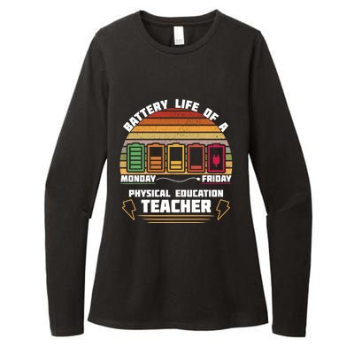 Battery Life Of Physical Education Pe Teacher Funny Great Gift Womens CVC Long Sleeve Shirt