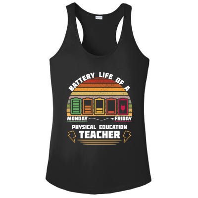 Battery Life Of Physical Education Pe Teacher Funny Great Gift Ladies PosiCharge Competitor Racerback Tank