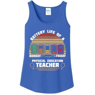 Battery Life Of Physical Education Pe Teacher Funny Great Gift Ladies Essential Tank