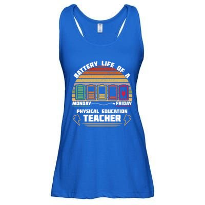 Battery Life Of Physical Education Pe Teacher Funny Great Gift Ladies Essential Flowy Tank