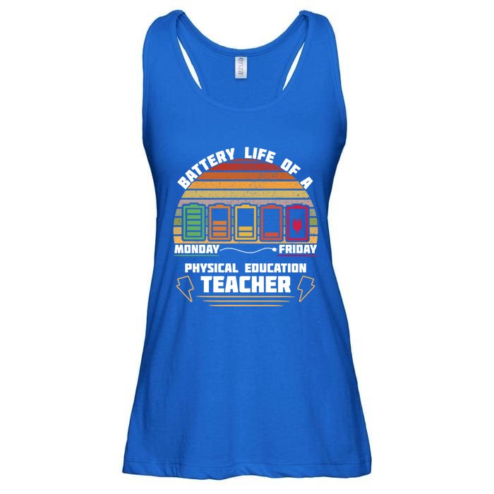 Battery Life Of Physical Education Pe Teacher Funny Great Gift Ladies Essential Flowy Tank