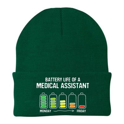 Battery Life of a Medical Assistant Funny CMA Joke Knit Cap Winter Beanie