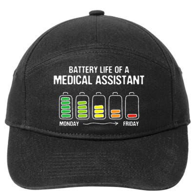 Battery Life of a Medical Assistant Funny CMA Joke 7-Panel Snapback Hat