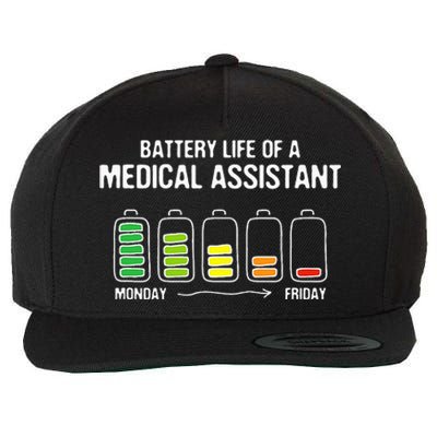 Battery Life of a Medical Assistant Funny CMA Joke Wool Snapback Cap