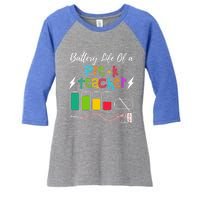 Battery Life Of Preschool Teacher Funny Pregiftk Teacher School Gift Women's Tri-Blend 3/4-Sleeve Raglan Shirt