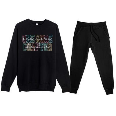 Book Lover One More Chapter Premium Crewneck Sweatsuit Set