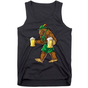 Bigfoot Lederhosen Oktoberfest Prost Beer Mug Tank Top