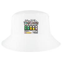 Battery Life Of A Teacher Monday To Friday Funny Teacher Life Back To School Cool Comfort Performance Bucket Hat