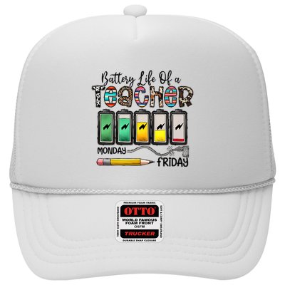 Battery Life Of A Teacher Monday To Friday Funny Teacher Life Back To School Trucker Hat