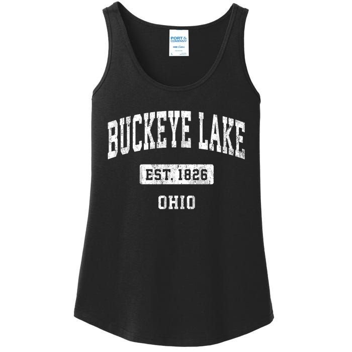 Buckeye Lake Ohio Oh Vintage Sports Established Ladies Essential Tank