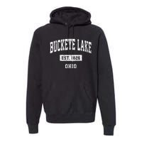 Buckeye Lake Ohio Oh Vintage Sports Established Premium Hoodie