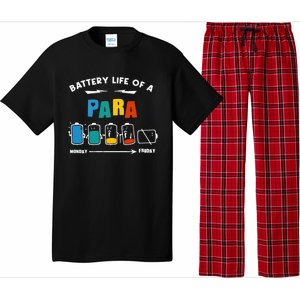 Battery Life Of a Paraprofessional Funny Para Para Teacher Pajama Set