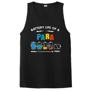 Battery Life Of a Paraprofessional Funny Para Para Teacher PosiCharge Competitor Tank