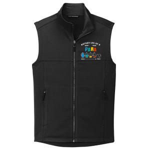 Battery Life Of a Paraprofessional Funny Para Para Teacher Collective Smooth Fleece Vest