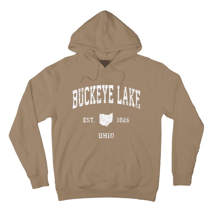 Buckeye Lake Ohio Oh Vintage Athletic Sports Hoodie