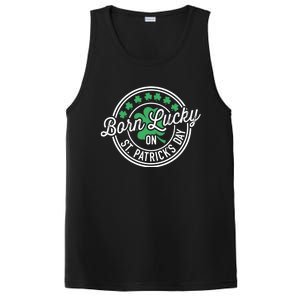 Born Lucky On St Patricks Day For Birthday Party Great Gift PosiCharge Competitor Tank