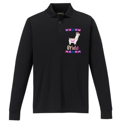 Bride Llama Outfit Bachelorette Party Gift Performance Long Sleeve Polo