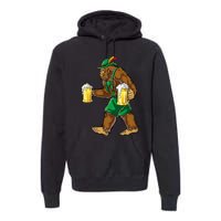 Bigfoot Lederhosen Oktoberfest Prost Beer Mug Premium Hoodie