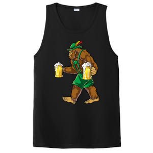 Bigfoot Lederhosen Oktoberfest Prost Beer Mug PosiCharge Competitor Tank