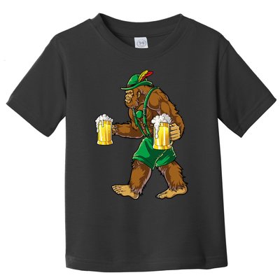 Bigfoot Lederhosen Oktoberfest Prost Beer Mug Toddler T-Shirt