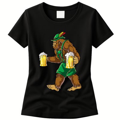 Bigfoot Lederhosen Oktoberfest Prost Beer Mug Womens T-Shirt