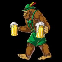 Bigfoot Lederhosen Oktoberfest Prost Beer Mug Kids T-Shirt
