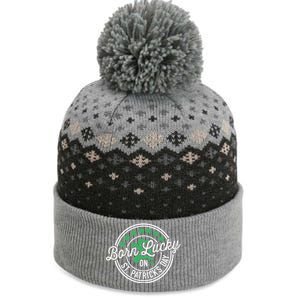 Born Lucky On St Patricks Day For Birthday Party Meaningful Gift The Baniff Cuffed Pom Beanie