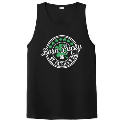 Born Lucky On St Patricks Day For Birthday Party Meaningful Gift PosiCharge Competitor Tank