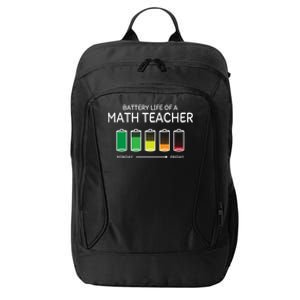 Battery Life Of A Math Teacher Friends Algebra Teacher Buddy Gift City Backpack